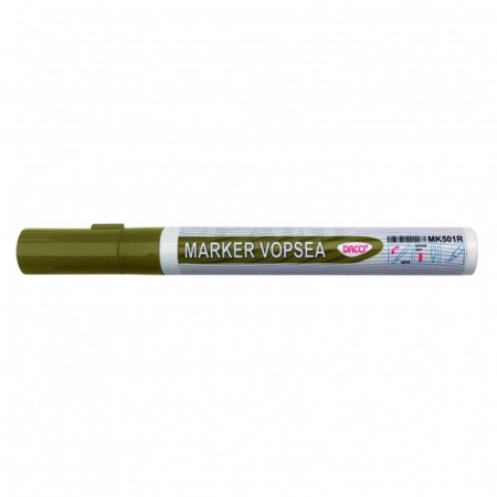 Vopsea sticla si portelan - marker-cu-vopsea-daco-mk501-auriu-argintiu