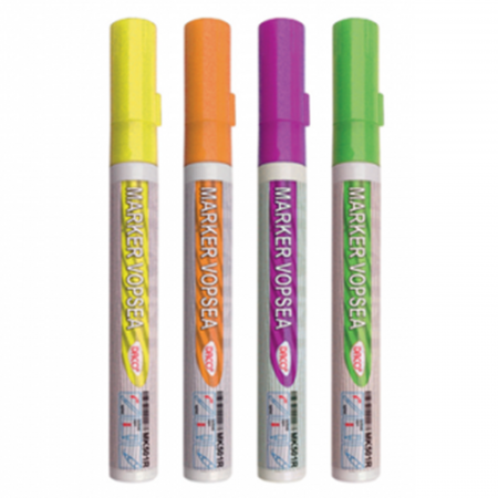 Vopsea sticla si portelan - marker-cu-vopsea-daco-mk501-culori-fluorescente