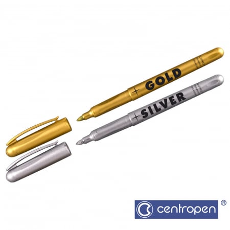Desen - marker-permanent-metalic-varf-rotund-1.8mm-centropen-2690