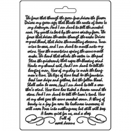 Hobby - matrita-pentru-turnat-stamperia-k3pta562-scrisoare-litere-de-mana