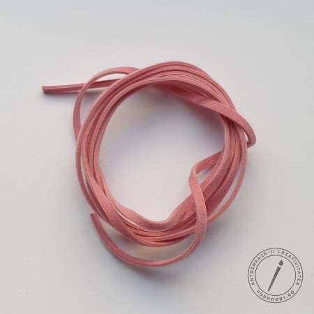 Snur/sfoara/fir - snur-imitatie-piele-intoarsa-faux-suede-3mm-98cm