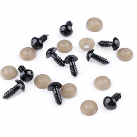 Ochi Mobili - ochi-cu-siguranta-pentru-jucarii-negru-6-14mm