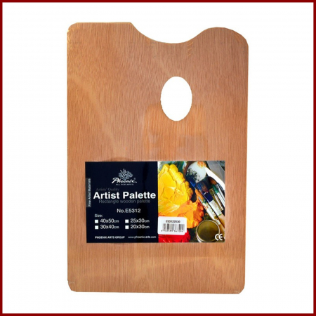 Accesorii pt pictura/ desen - paleta-pictura-lemn-rectangulara