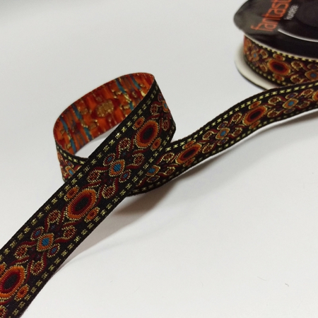 Panglici decor - panglica-jacquard-16mm-motiv-oriental-fantastic-kurdele