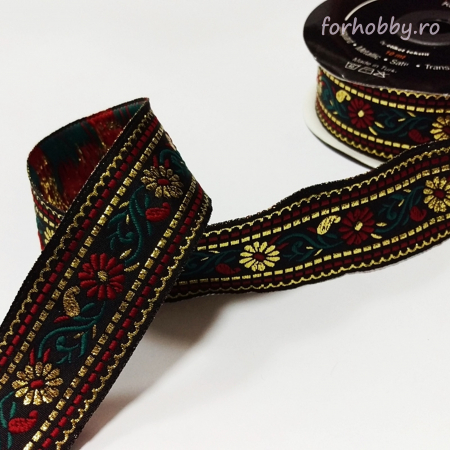 panglica-jacquard-model-floral-baza-neagra-33mm-fantastic-kurdele [4]