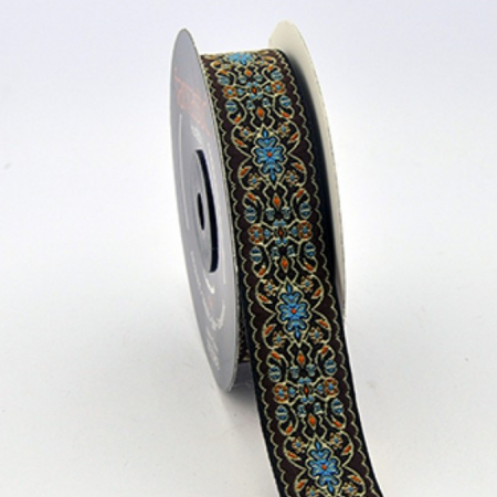 Panglici decor - panglica-jacquard-33mm-model-oriental-fantastic-kurdele