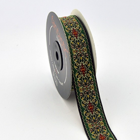Panglici decor - panglica-jacquard-33mm-model-oriental-fantastic-kurdele