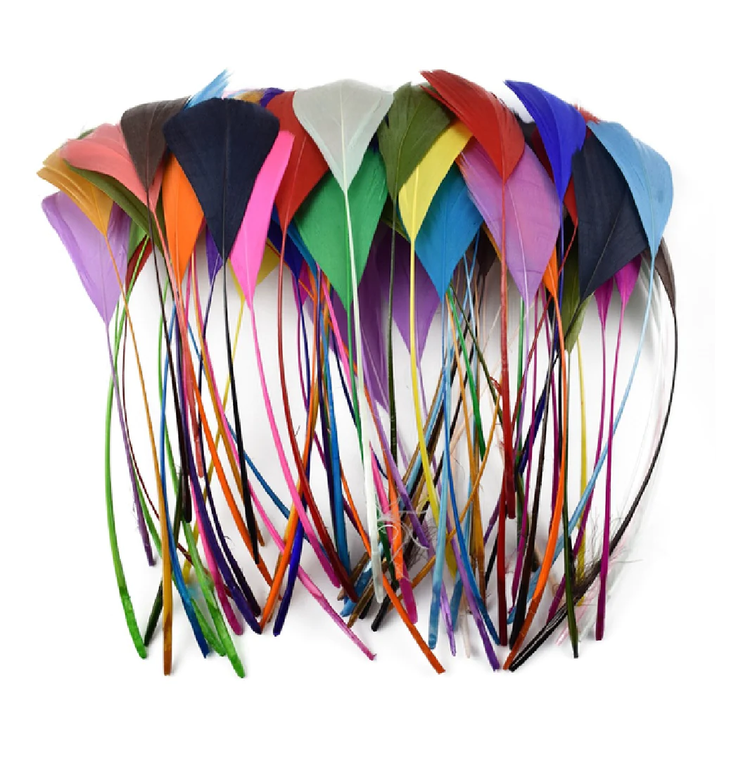 Pene decor - pene-decorative-taiate-de-curcan-14cm-diverse-culori