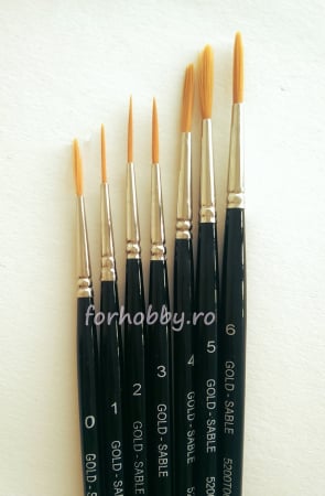 Pensule - pensule-gold-sable-seria-5200T-liner-par-sintetic-taklon