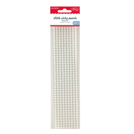 Hobby - perle-jumatati-autoadezive-5-mm-alb-perlucici-ad289W