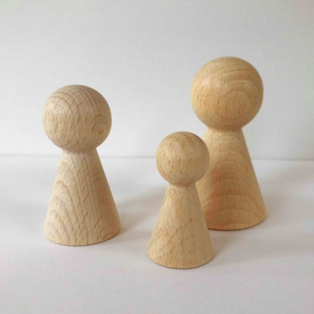 Figurine, elemente decor - pion-din-lemn-4.6cm-6cm-pentart-33547