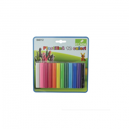 Praf / Pasta modelaj/Plastilina - plastilina-12-culori-180g-ecada-84012