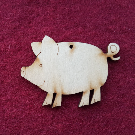Flora/Fauna - figurina-din-lemn-porc