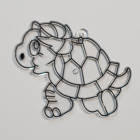 Hobby - sablon-din-plastic-de-colorat-vitraliu-testoasa-7.2x5.5cm