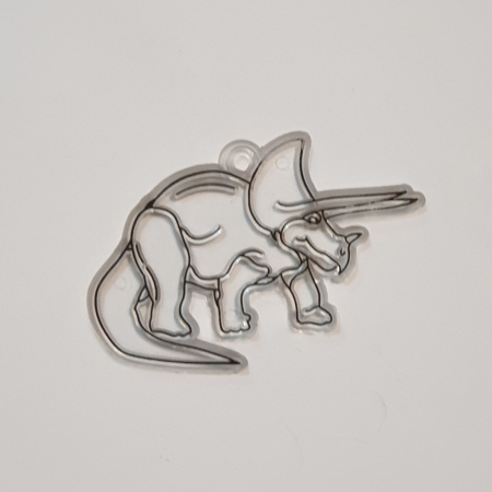 Hobby - sablon-din-plastic-de-colorat-vitraliu-dinosaur-triceratops-8x5.3cm