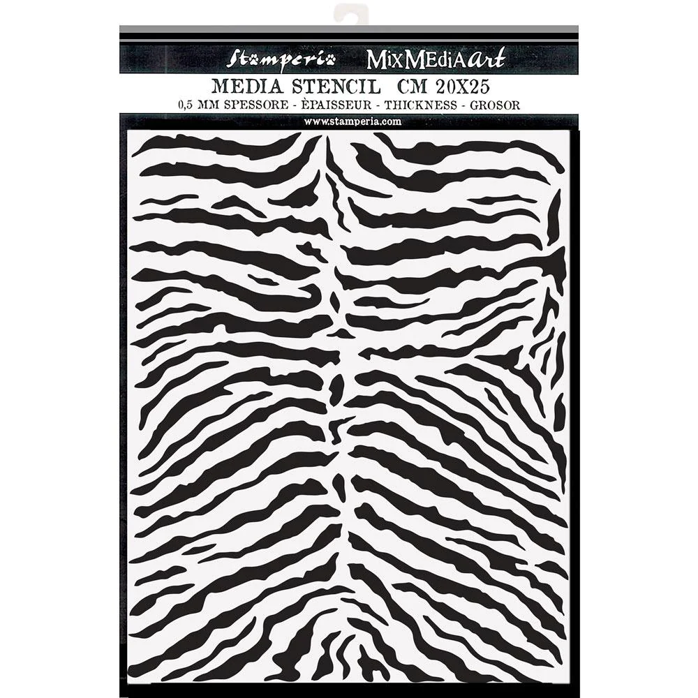 Outlet - sablon-plastic-flexibil-mix-media-kstd101-savana-zebra-pattern