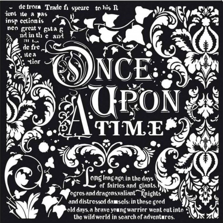 Hobby - sablon-plastic-flexibil-mix-media-once-upon-a-time