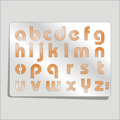 Sabloane plastic - sablon-plastic-s22-litere-mici-de-tipar