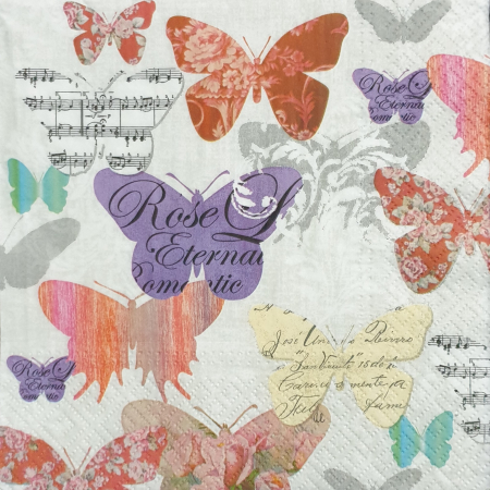 Animale - servetel-decorativ-pentru-decoupage-33x33cm-fluturi