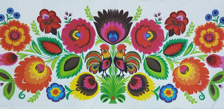 Servetel decorativ motiv floral popular [1]