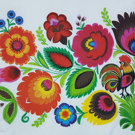 Servetel decorativ motiv floral popular [0]
