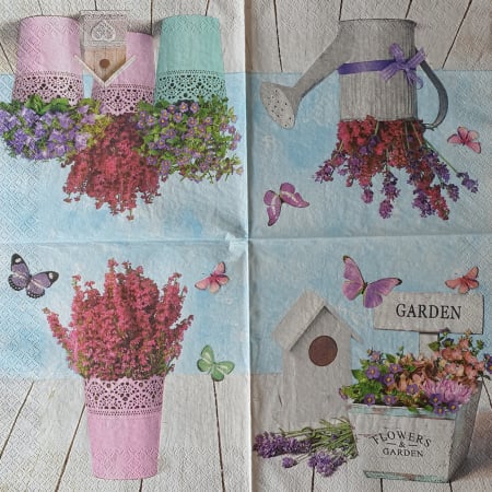 Florale, peisaje - servetel-pentru-decoupage-33x33cm-garden