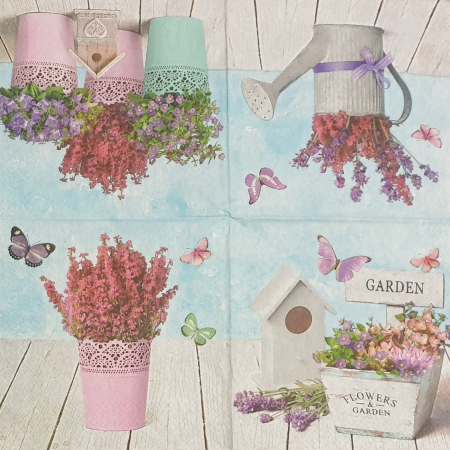 Florale, peisaje - servetel-pentru-decoupage-33x33cm-gradina