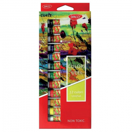 Culori, vopsele de baza - culori-ulei-12ml-set-12-culori-daco-cu412
