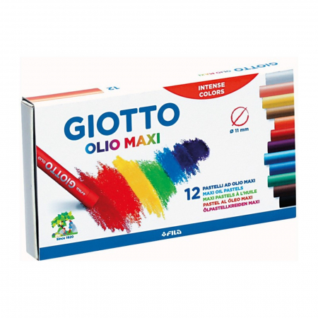 Culori, vopsele de baza - pastel-uleios-set-12-culori-giotto-olio-maxi