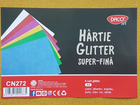Hartie cu glitter super fina A4 - set de 6 [1]
