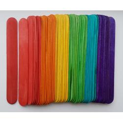 Lemn - Set spatule lemn colorate 15 x 1.8 x 0.2 cm ( 48 bc/set )