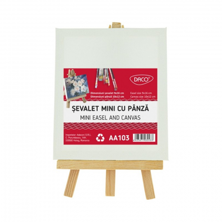 Accesorii pt pictura/ desen - sevalet-mini-cu-panza-pentru-pictura-daco