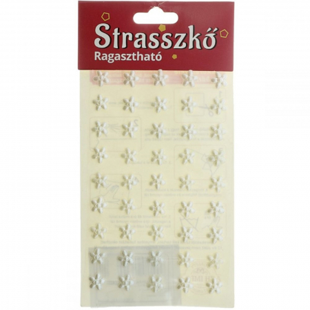 Perle jumatati/Strasuri - strasuri-autoadezive-floricele-ivoriu-45-bc