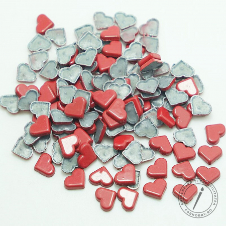 Perle jumatati/Strasuri - strasuri-hot-fix-metalice-inimi