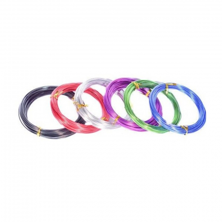 Margele si accesorii - sarma-modelaj-aluminiu-colorat-lacuit-1mm-10m