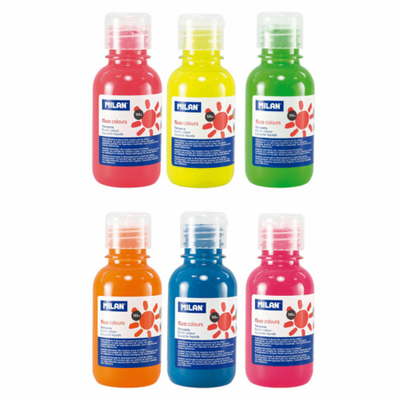 Culori termpera, gouache - tempera-125ml-culori-fluorescente-milan