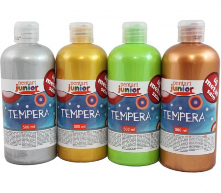Culori termpera, gouache - tempera-metalizata-pentart-junior