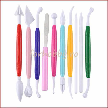 Ustensile modelare  - Set 10 piese cu 2 capete [0]