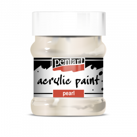 Culori, vopsele de baza - vopsea-acrilica-perlata-230-ml-alb-pentart