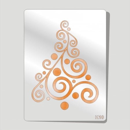 Sabloane plastic - Sablon plastic K10 - Brad ornamental