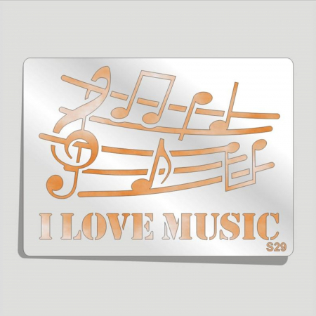 Sabloane plastic - Sablon plastic S29 - Muzica