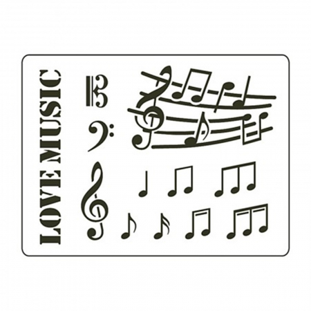 Sabloane plastic - Sablon plastic S30 - Love Music