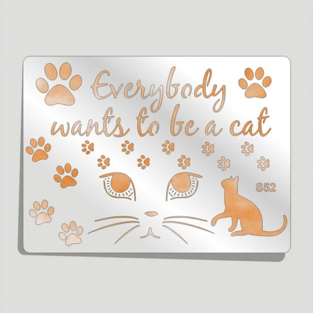 Sabloane plastic - sablon-plastic-s52-motiv-pisica