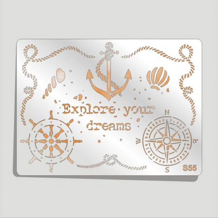 Sabloane plastic - Sablon plastic S55 - Modele marine