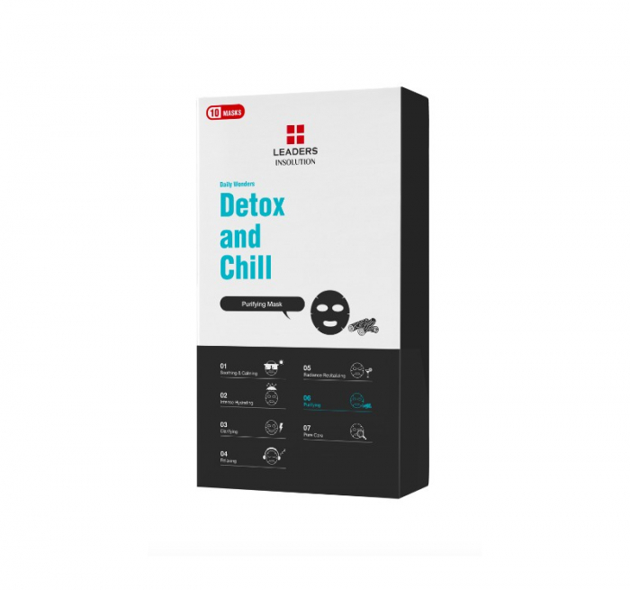Leaders Detox And Chill Purifyng Mask - Masca purificatoare cu carbune, 25g [2]