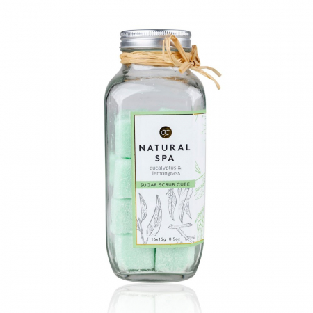 Peeling - Accentra Sugar Body Scrub Natural Spa Cubic - Scrub natural, 16 x 15 g