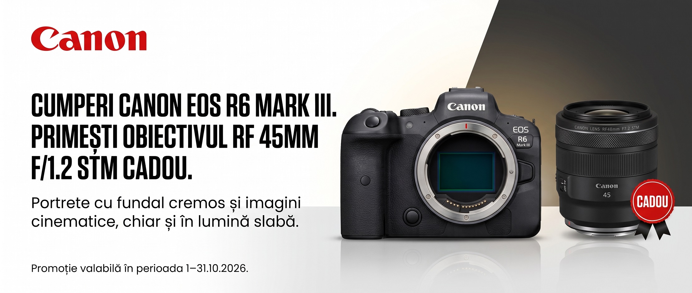 Campanie Promotionala de TOAMNA la Camerele Mirrorless Canon in perioada  1-31 OCTOMBRIE 2026