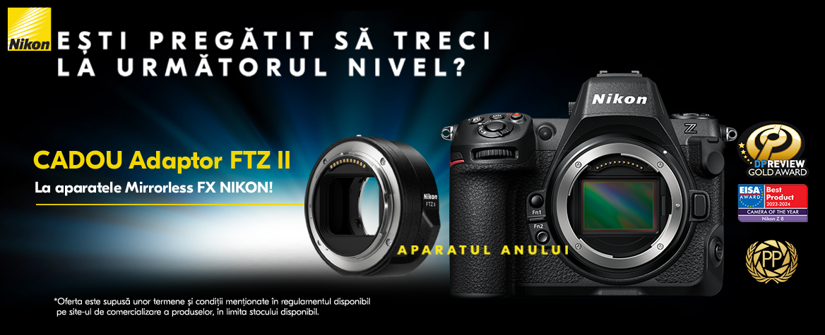 Promotie de iarna la produsele Nikon si cadou FTZII la toate aparatele Mirrorless Nikon FX