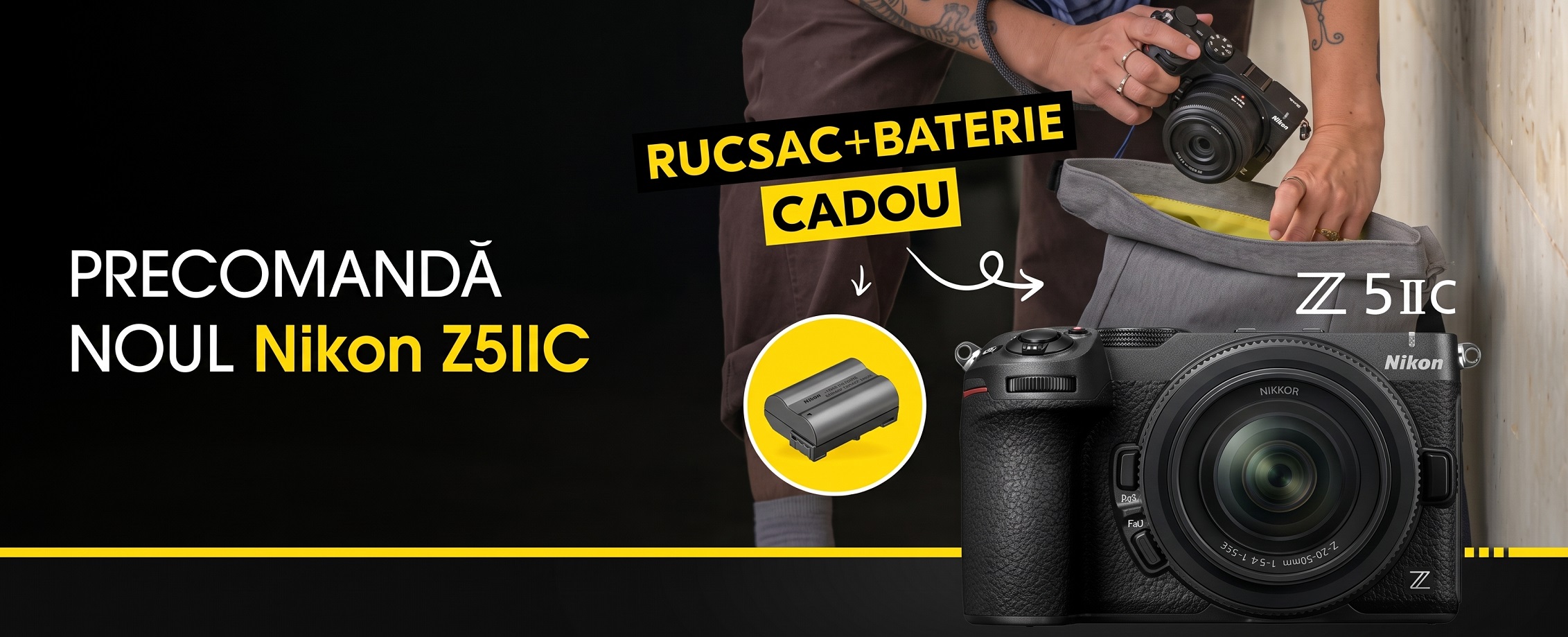 Precomandă acum noul Nikon Z5IIC și primești cadou un rucsac și o baterie suplimentară!