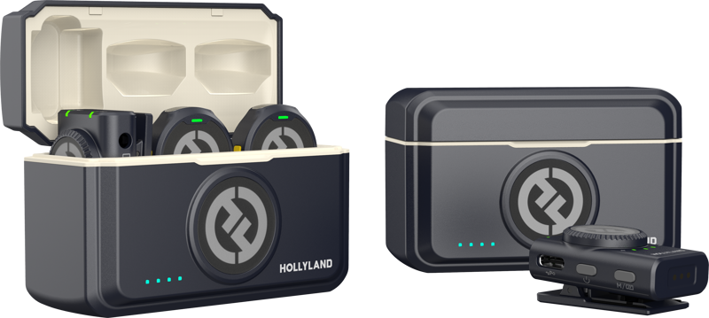 Hollyland Lark M2 Lark M2 Camera -  Microfon Lavaliera fără fir cu patina pentru camera  (Duo, Shine Charcoal) -  reportofon pentru cameră  (2,4 GHz) cu patina pentru camera [17]